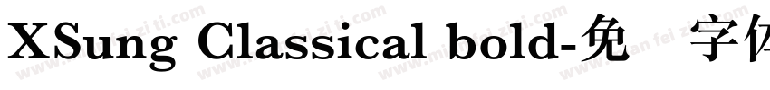 XSung Classical bold字体转换